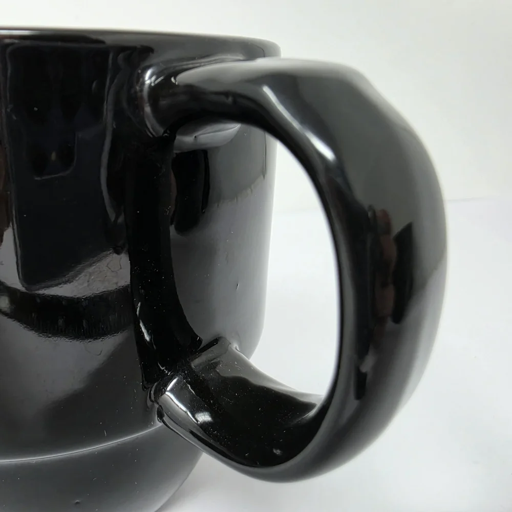 Coffee Cup Mug Stack Stackable Black Set of 2